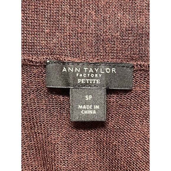 Ann Taylor Knit Open Front Wool Blend Cardigan Sweater Duster Womens Size SP - Picture 5 of 6